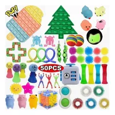 Kit De Brinquedos Fidget Pop It Stress Relief 49 Peças