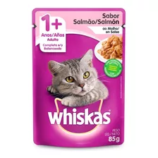 1 Ração Whiskas Sachê Sabor Salmao Para Gatos Adultos 85g