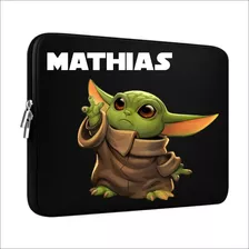 Funda Estuche Para Laptop De Baby Yoda Personalizable