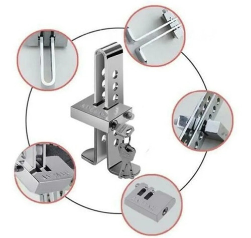 Bloqueador Traba Pedal Auto Antirrobo Seguridad + Candado Foto 4