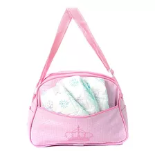 Conjunto Para Bebê Reborn 3 Fraldas C Bolsa Maternidade Rosa