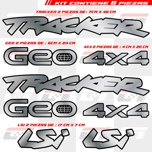 Stickers Calcomana Kit Pack Tracker Geo 4x4 Lsi Vinil Calca Foto 2