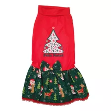 Vestido Roupa Cachorro Natal Porte Grande