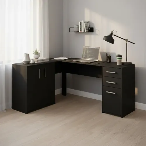 Escrivaninha Denver Luxo 2 Portas 3 Gavetas Varias Cores