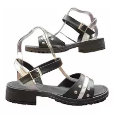 Sam123 Sandalias Pop Eco Baja Talles Grandes Chini Negras 