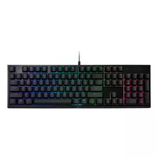 Teclado Gamer Cooler Master Mk Series Mk110 Qwerty Linear Mem-chanical Español Latinoamérica Color Negro Con Luz Rgb