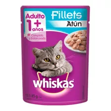 Alimento Whiskas 1+ Whiskas Gatos S Para Gato Adulto Todos Los Tamaños Sabor Fillets De Atún En Sobre De 85g
