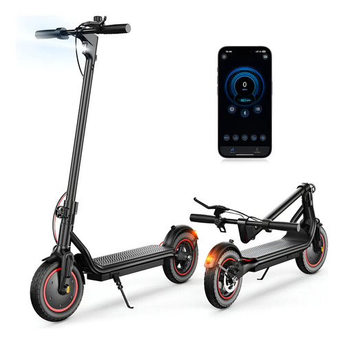 Patinete Elétrica Iscooter 350W para Adultos com Autonomia de 28km e Velocidade Máxima de 35km/h na Cor Preto