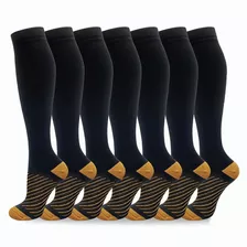 7 Pares Calcetines De Compresión Para Mujer Hombre 20-30mmhg