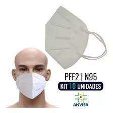 Kit 10 Máscaras Pff2-s Respirador S/ Válvula Anvisa Nutriex