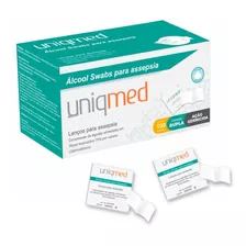 Alcool Swab 70% Saches Lenço Umedecido 200un - Uniqmed