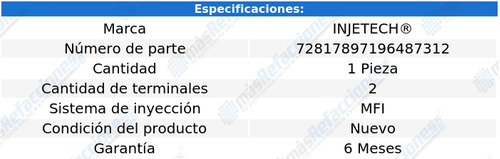 Inyector Combustible Aveo5 L4 1.6l De 2007 A 2008 Injetech Foto 2