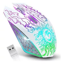 Mouse Inalambrico Para Juegos Recargable Para Pc Con Luces