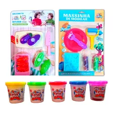 Kit Massinha De Modelar E Kit Cozinha Infantil + 6 Massinhas