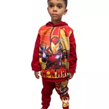 Conjunto Moletom Infantil Filme Homem De Ferro Agasalho 