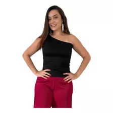 Blusa Basica Feminina Com Elastano