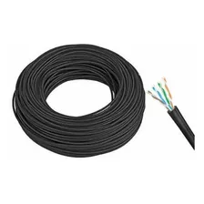 Cabo Rede Cat 5e 100% Cobre 4 Paresx24 Preto Condutti 50m