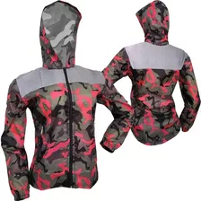 Chaqueta Reflectiva Cortaviento Mujer Moto Ciclismo Dama