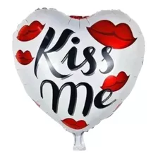 5 Globos Metalico 46 Cm Kiss Me. Calidad Helio.