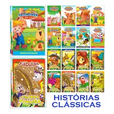 Kit 16 Livros Infantis Fábulas Fazendinha Do Seu Lobato