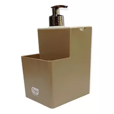 Dispenser Para Jabon Liquido Quo 13x8 Cm Plastico Color Marrón Claro