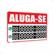 Placa De Aluga-se Editável 50x40cm Com Caneta