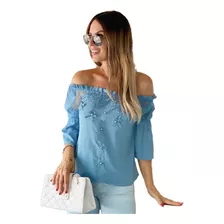 Blusa Feminina Ciganinha Ombro A Ombro Verão Primavera 2534