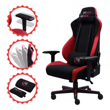 Cadeira Profissional Gamer Vermelha Ergonômica Com Rodinhas