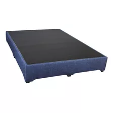 Base Cama Box Urban Individual Lino Azul