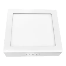 Painel Plafon Led De Sobrepor 18w Quadrado Branco Frio 6500k Bivolt