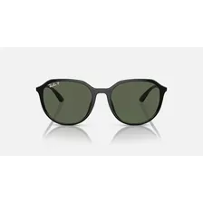 Óculos De Sol Feminino E Masculino Ray-ban Armação Preto Haste Preto Lente Verde Desenho Phantos