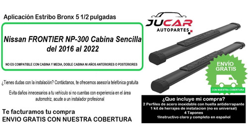 Estribos Bronx Nissan Np300 2016-2019 Cabina Sencilla Foto 9