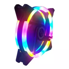 Ventilador Para Torre Gamer 12cm Rgb Doble Anillo Nicols