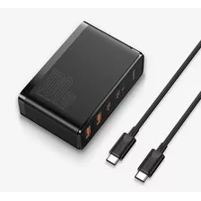 Carregador Rápido De Parede Baseus Gan 100w 2x Usb C + Cabo