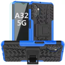 Funda Azul Y Negra Para Samsung Galaxy A32 5g Resistente