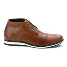 Sapato Masculino Bota Derby 100% Couro Casual Elegante