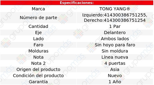 Par Rejillas Defensa Del S/hoyo P/faro S/mold Vento 20/21 Foto 2