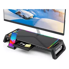 Soporte De Monitor Moojay Para Escritorio, Luces Rgb Para Ju