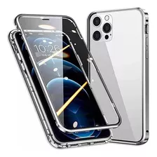 Funda De Teléfono De Doble Cara De Vidrio Templado Magnético