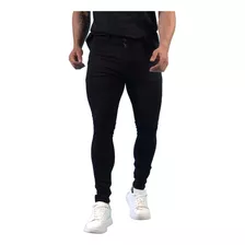 Calça Jeans Preta Super Skinny Masculina Stretch Premium