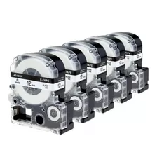 5x Fitas Lc-4wbn Para Rotulador Epson Lw-300 Lw-400 12mm