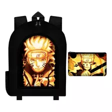 Combo Mochila Urbana + Cartuchera Naruto Uchiha Akatsuki