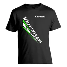 Remera Motoquera Kawasaki Versys Doble Estampa