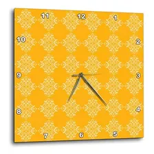 3drose Dpp__1 Bonito Reloj De Pared Con Diseño De Cruz Flore