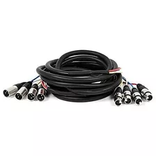 Cable De Serpiente Monoprice De 4 Canales Xlr Macho A Xlr He