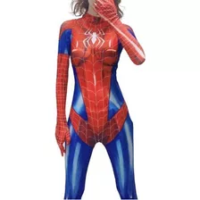 Mono Spiderman Halloween Cosplay Disfraz Rojo Azul