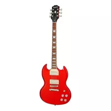 Guitarra Eléctrica EpiPhone Modern Sg Sg Muse De Caoba Scarlet Red Metallic Metalizado Con Diapasón De Laurel Indio