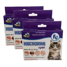 3 Antipulgas Hectopar Mon Ami 1ml - Gatos De 4 A 10kg