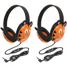 2 Auriculares Califone 2810-ti Tiger Motif De Tigre Infan...