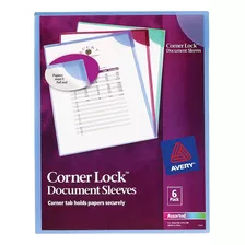 Fundas De Documentos Avery Corner Lock, Admite Hasta 20 Hoja